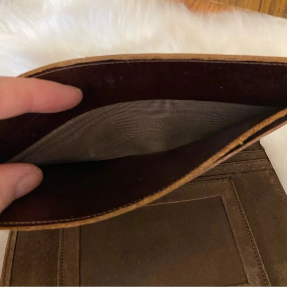 Vintage brown  leather wallet made in England‎ - Picture 5 of 13